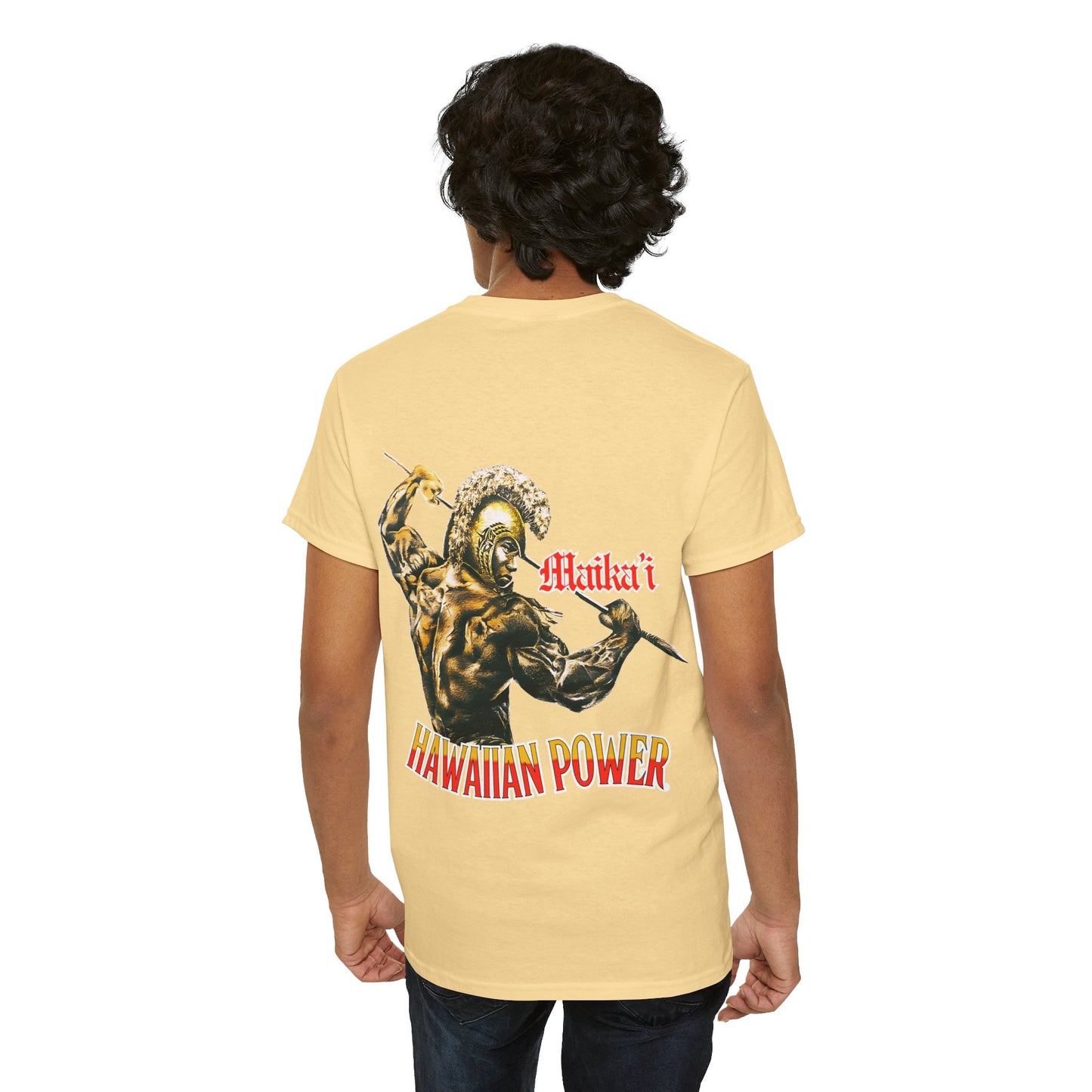 Hawaiian Strength Maika'i Hawaiian Power  Vintage Design 90s New Print Unisex Heavy Cotton Tee