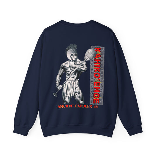 Hawaiian Strength Ancient Paddler Kahiko'ehoe Vintage Design 90s New Print Unisex Heavy Blend™ Crewneck Sweatshirt