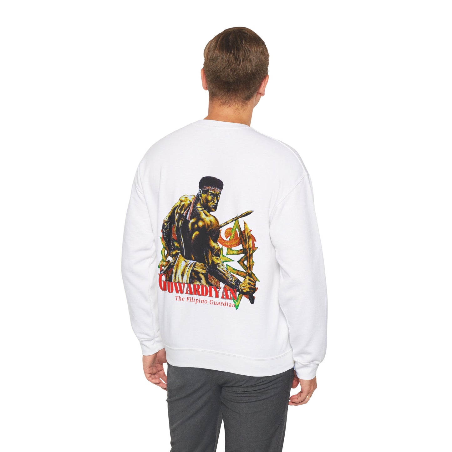 Filipino Strength The Filipino Guardian Guwardiyan Vintage Design 90s New Print Unisex Heavy Blend™ Crewneck Sweatshirt