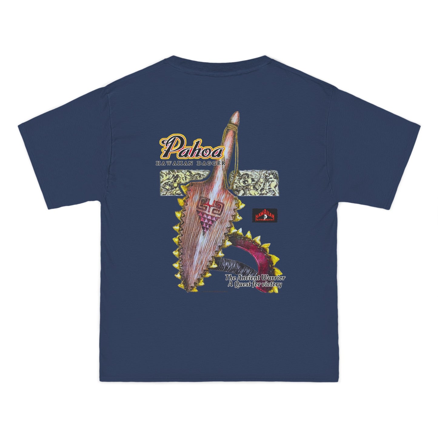 Hawaiian Strength Pahoa Hawaiian Dagger Vintage 90s Design New Print Beefy-T®  Short-Sleeve T-Shirt