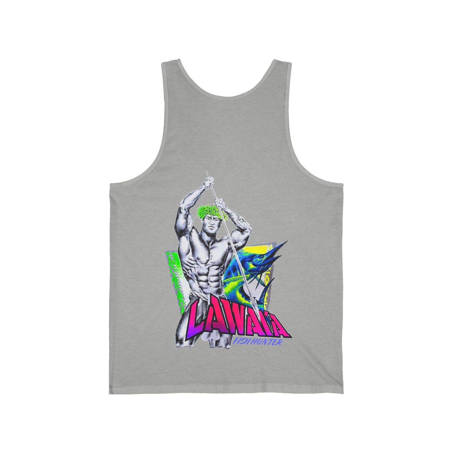 Hawaiian Strength Lawai'a Fish Hunter Vintage Design 90s New Print Unisex Jersey Tank