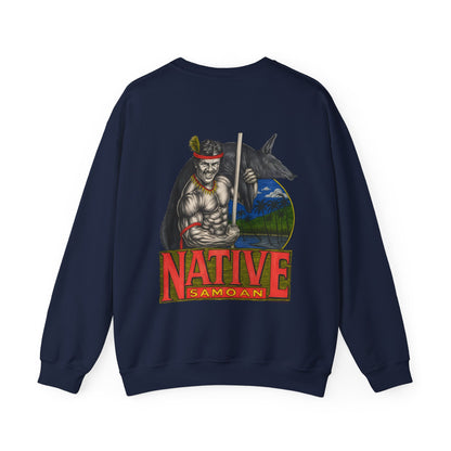 Samoan Strength Native Samoan Vintage 90s Design New Print Unisex Heavy Blend™ Crewneck Sweatshirt