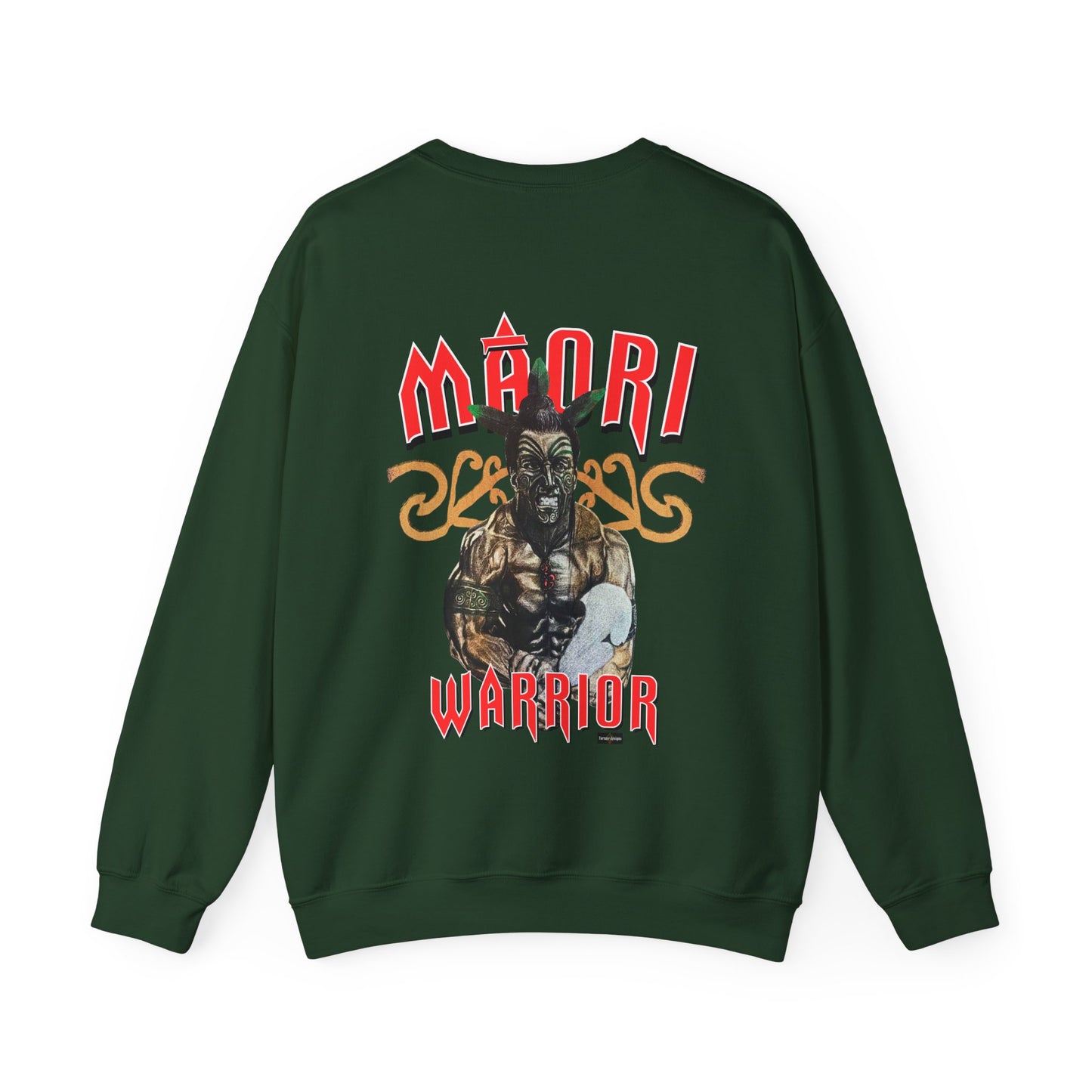 Local Strength Maori Warrior Vintage Design 90s New Print Unisex Heavy Blend™ Crewneck Sweatshirt