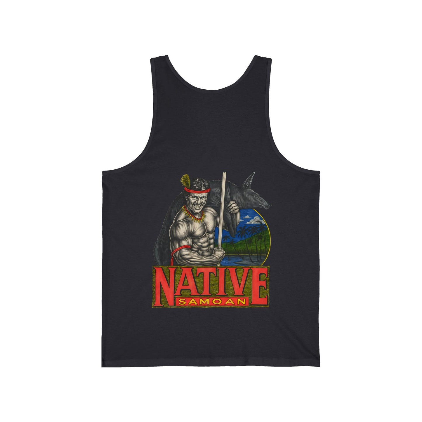 Samoan Strength Native Samoan Vintage 90s Design New Print Unisex Jersey Tank