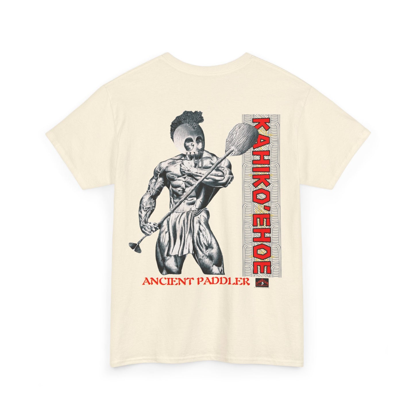 Hawaiian Strength Ancient Paddler Kahiko'ehoe Vintage Design 90s New Print T-shirt Unisex Heavy Cotton Tee