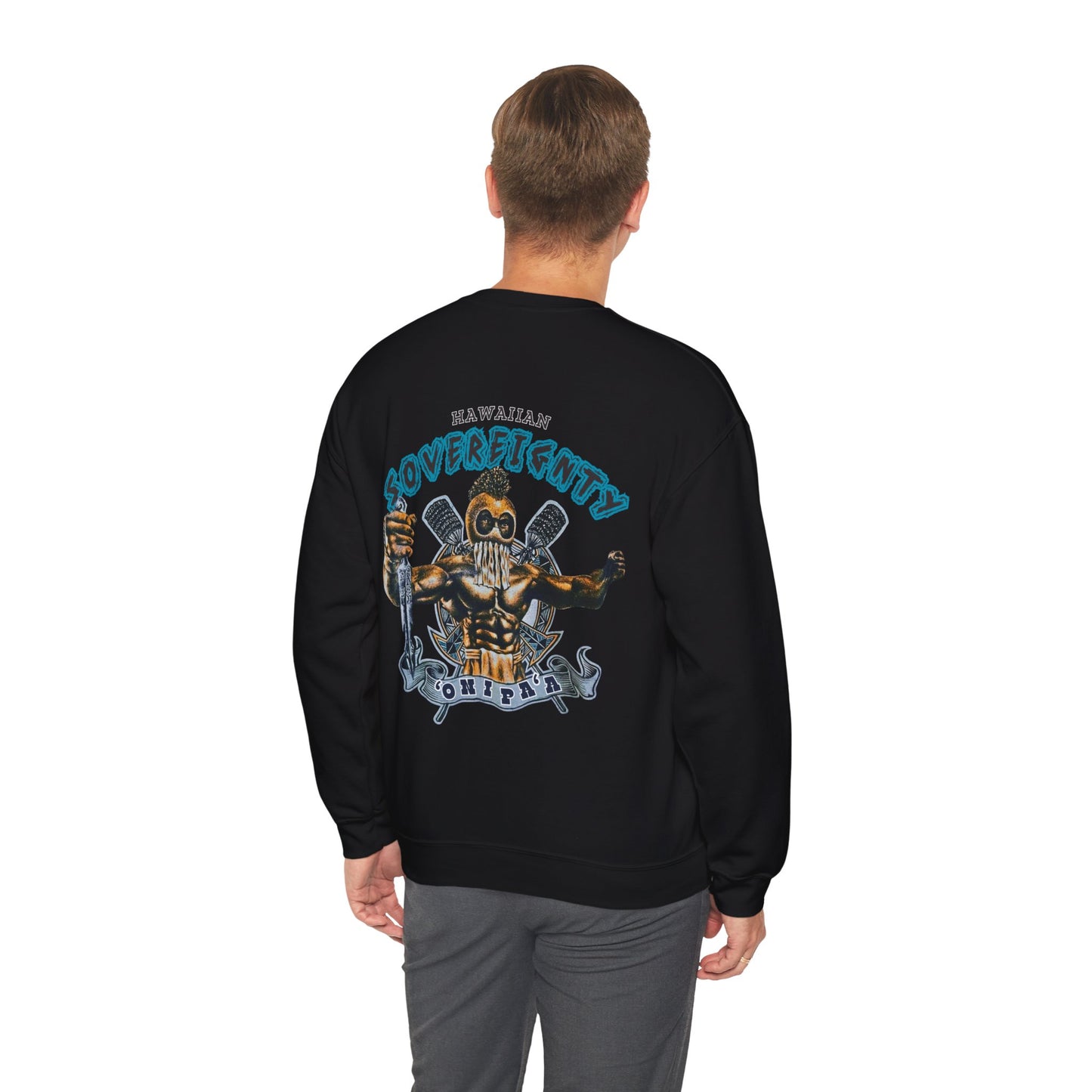 Hawaiian Strength Hawaiian Sovereignty 'Onipa'a Vintage Design 90s New Print Unisex Heavy Blend™ Crewneck Sweatshirt