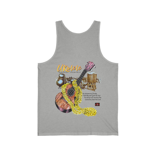 Hawaiian Strength Ukulele Hawaiian Instrument Vintage Design 90s New Print Unisex Jersey Tank