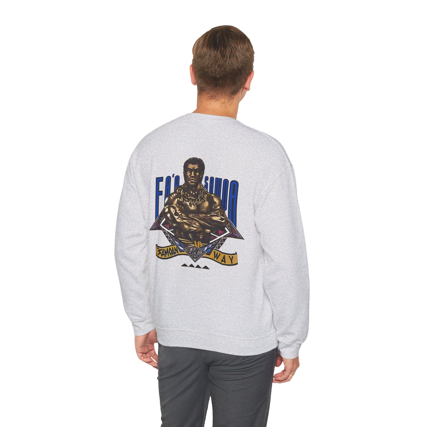 Samoan Strength Fa'a Samoa The Samoan Way Vintage Design 90s New Print Unisex Heavy Blend™ Crewneck Sweatshirt