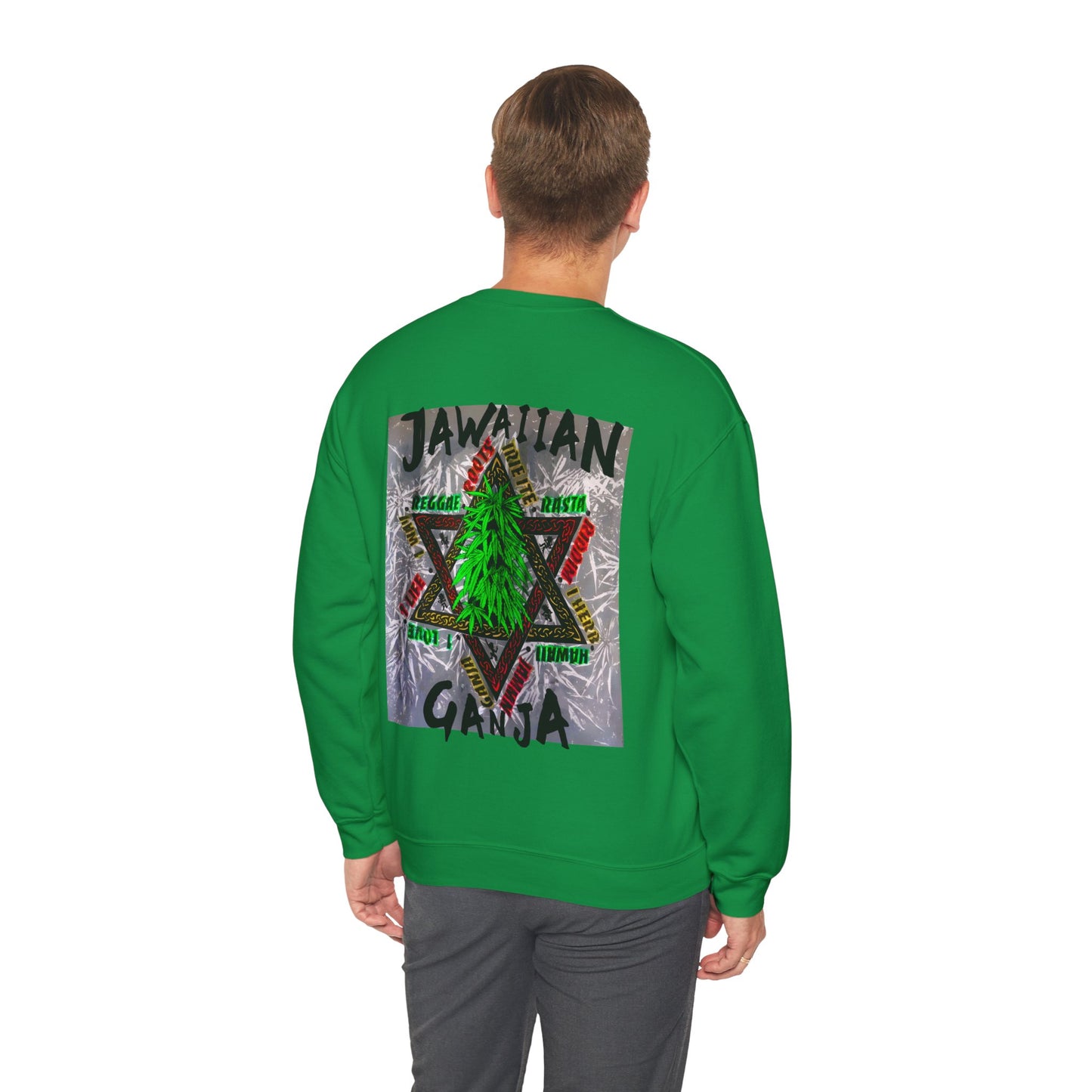 Jawaiian Strength Jawaiian Ganja Vintage Design 90s New Print Unisex Heavy Blend™ Crewneck Sweatshirt