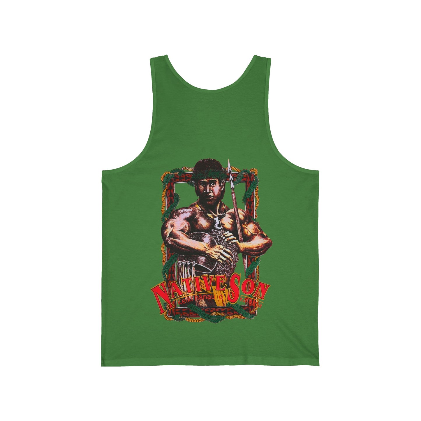 Hawaiian Strength Native Son Keiki Hanau o Ka'aina Vintage Design 90s New Print Unisex Jersey Tank