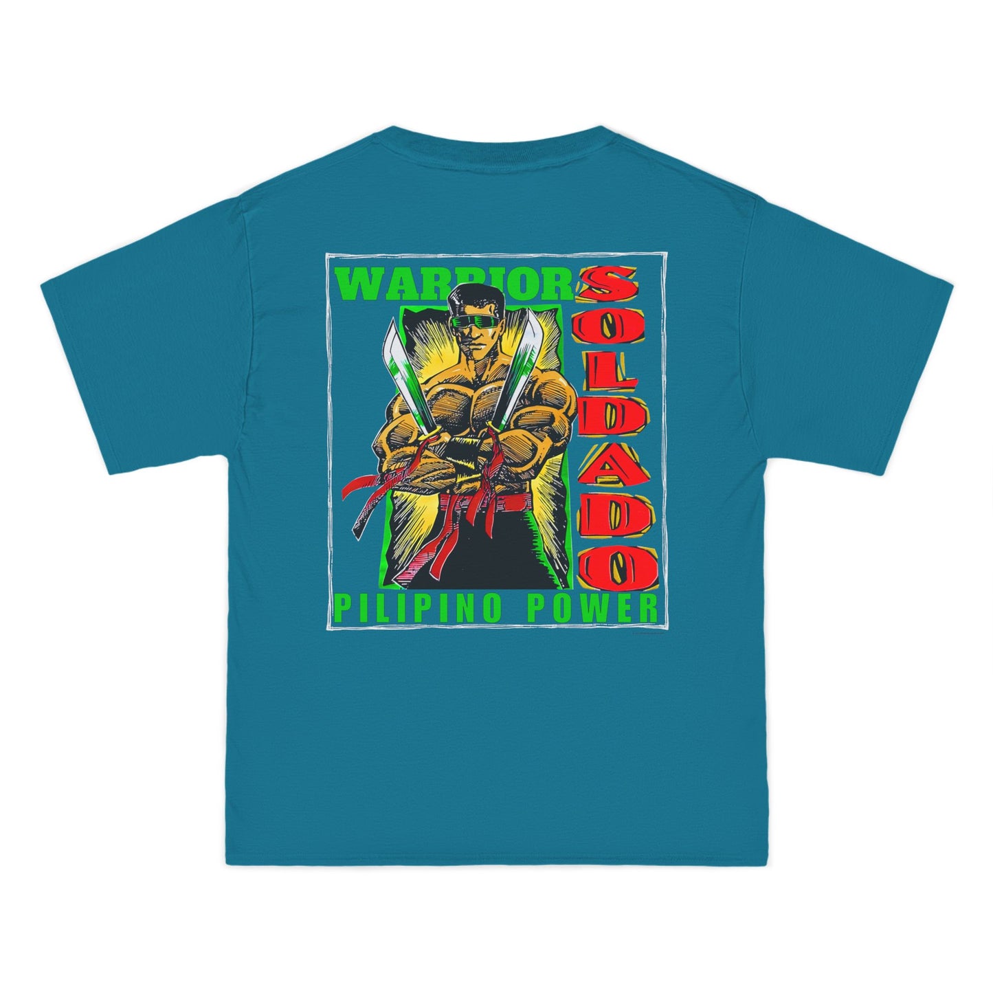 Filipino Strength Soldado Warrior Pilipino Power Vintage Design 90s New Print Beefy-T®  Short-Sleeve T-Shirt