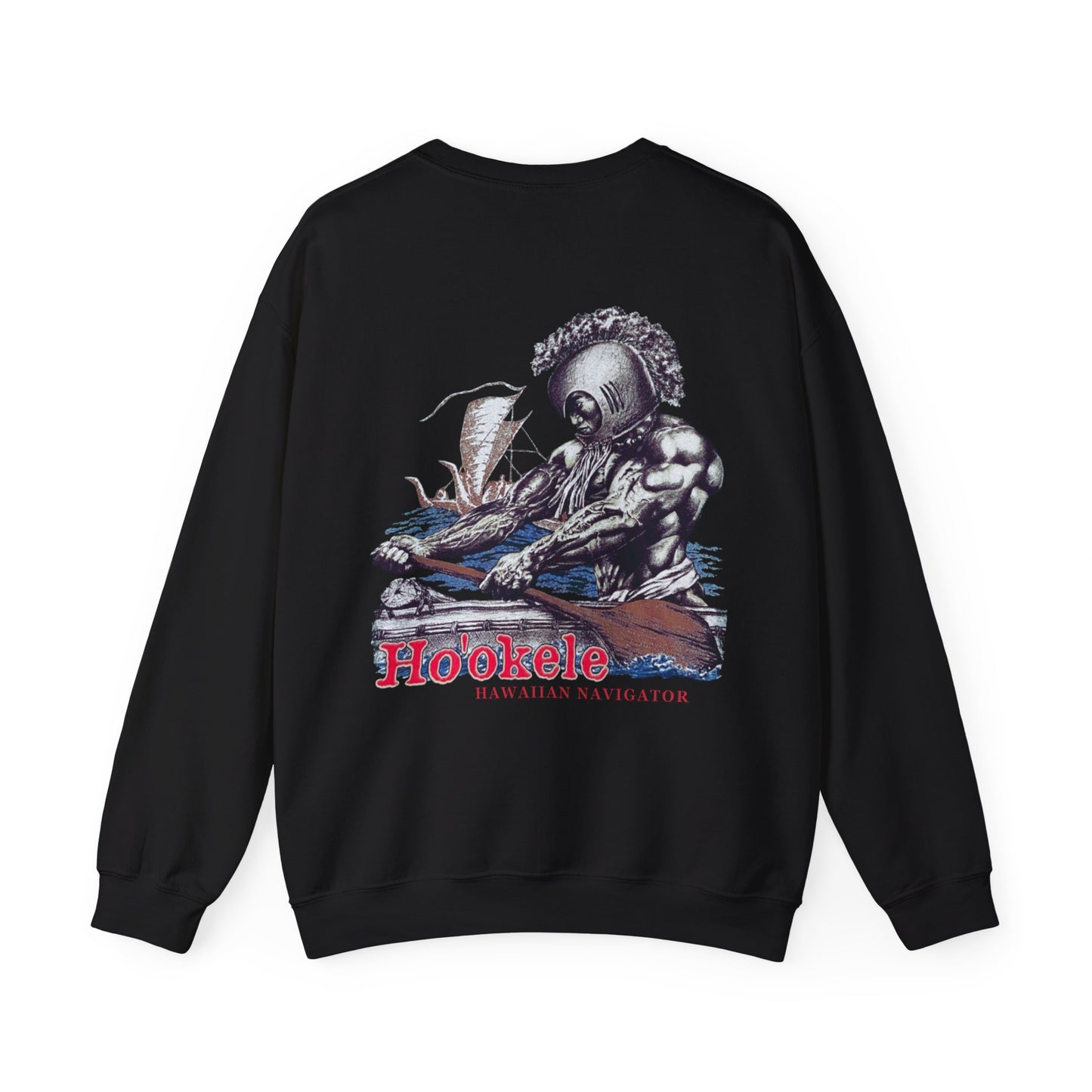 Hawaiian Strength Ho'okele Hawaiian Navigator Vintage Design 90s New Print Unisex Heavy Blend™ Crewneck Sweatshirt