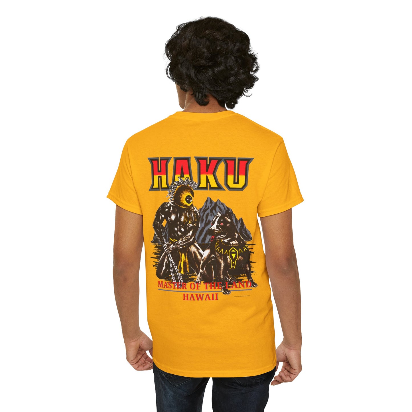 Hawaiian Strength Haku Master of the Land Hawaii Vintage Design 90s New Print Unisex Heavy Cotton Tee