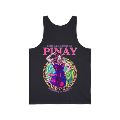 Filipino Strength Pinay Growing in Beauty Filipino Girl Kahanga Hangang Vintage Design 90s New Print Unisex Jersey Tank