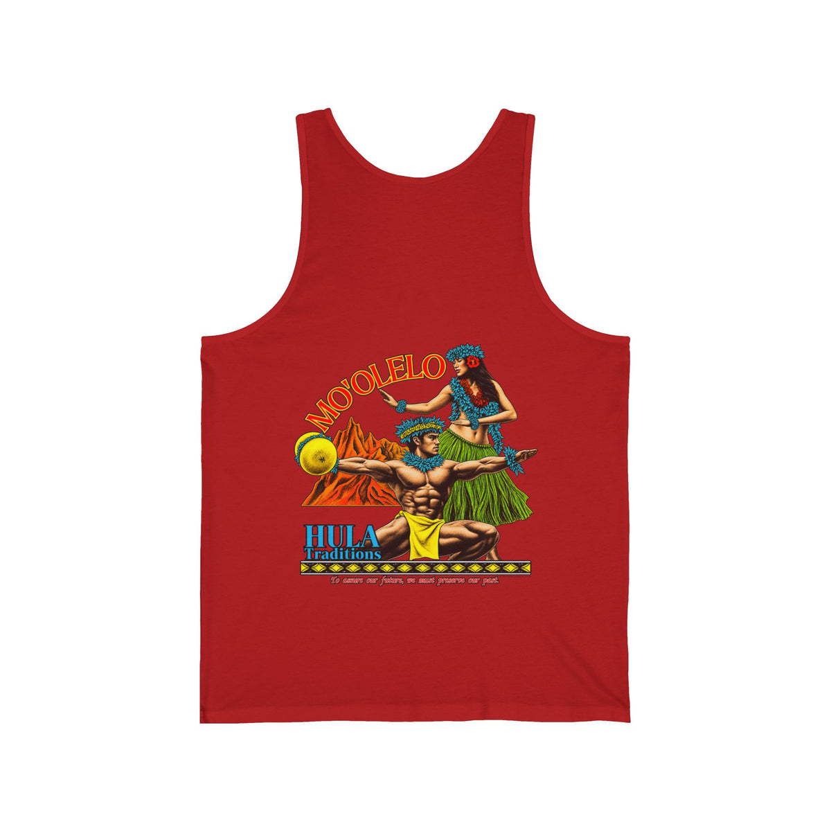 Hawaiian Strength Mo'olelo Hula Traditions Unisex Jersey Tank
