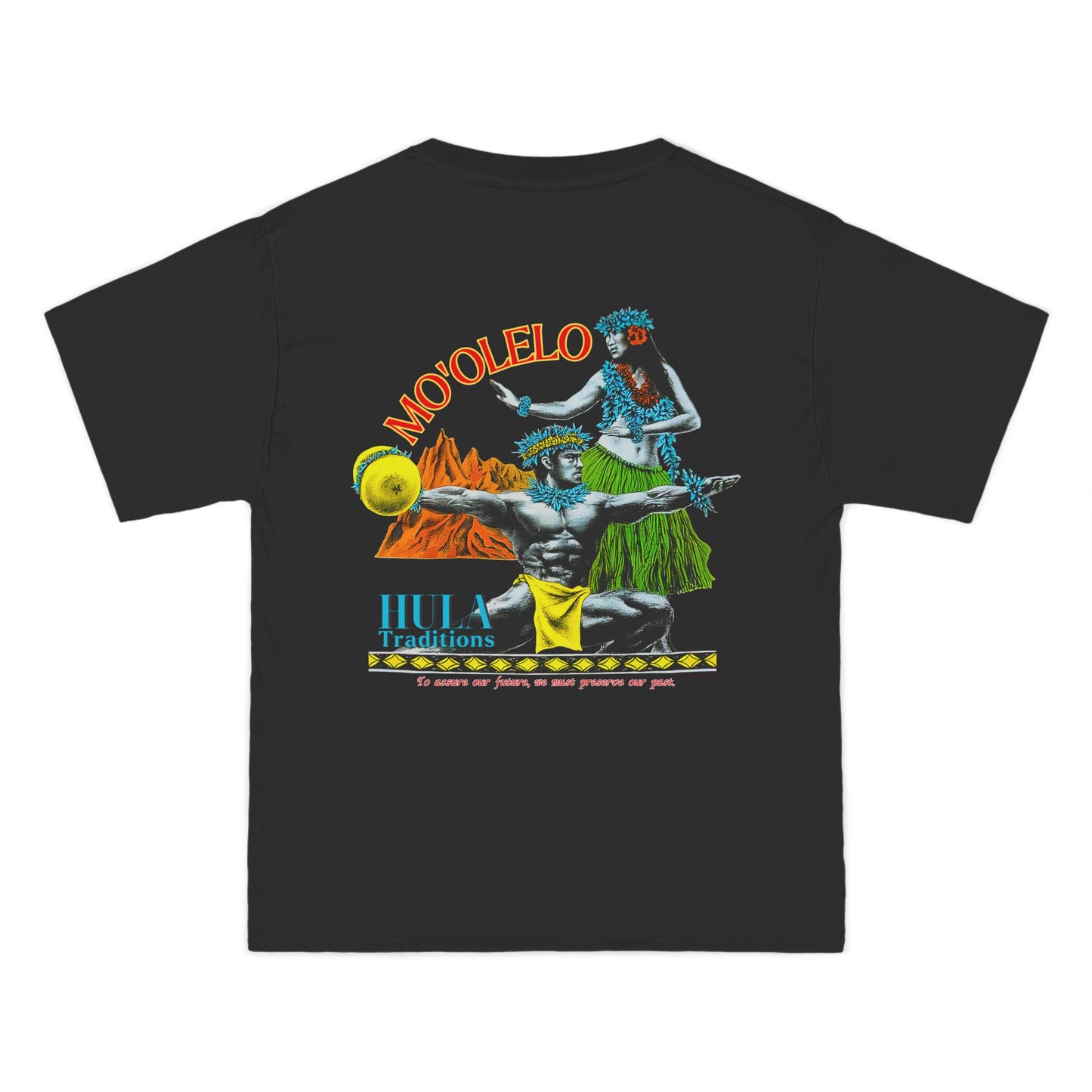 Hawaiian Strength Mo'olelo Hula Traditions Vintage Design 90s New Print Beefy-T®  Short-Sleeve T-Shirt