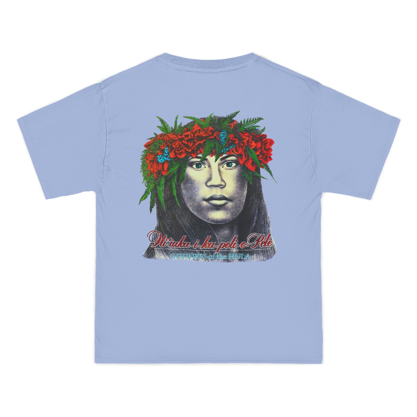 Hawaiian Strength Goddess of the Hula Hi'iaka-i-ka-poli-o-Pele Vintage Design 90s New Print Beefy-T®  Short-Sleeve T-Shirt