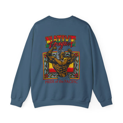 Local Strength Native Tongan Pride of the Pacific Vintage Designs 90s New Print Unisex Heavy Blend™ Crewneck Sweatshirt