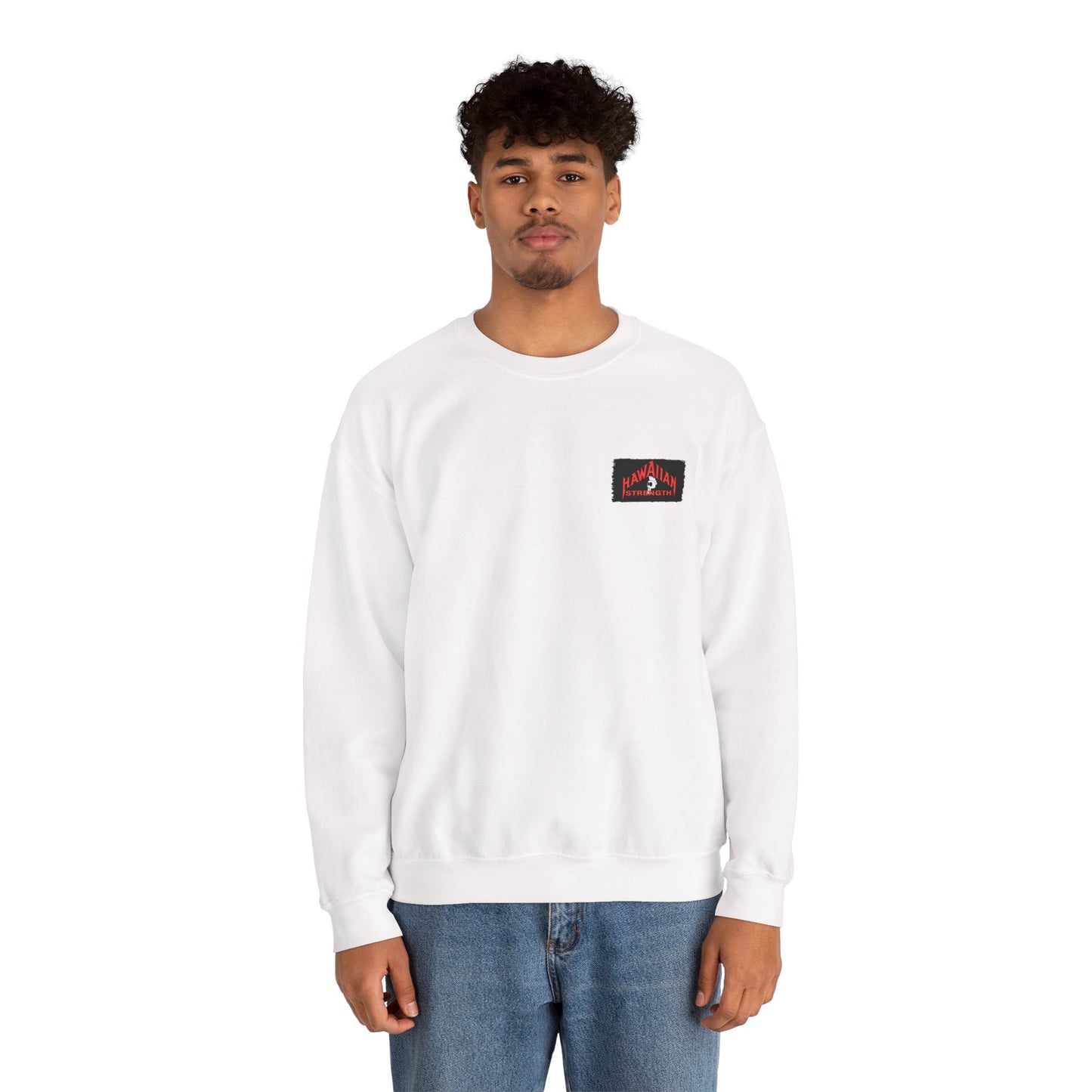 Hawaiian Strength Legendary Mo'olelo Vintage 90s Design New Print Unisex Heavy Blend™ Crewneck Sweatshirt