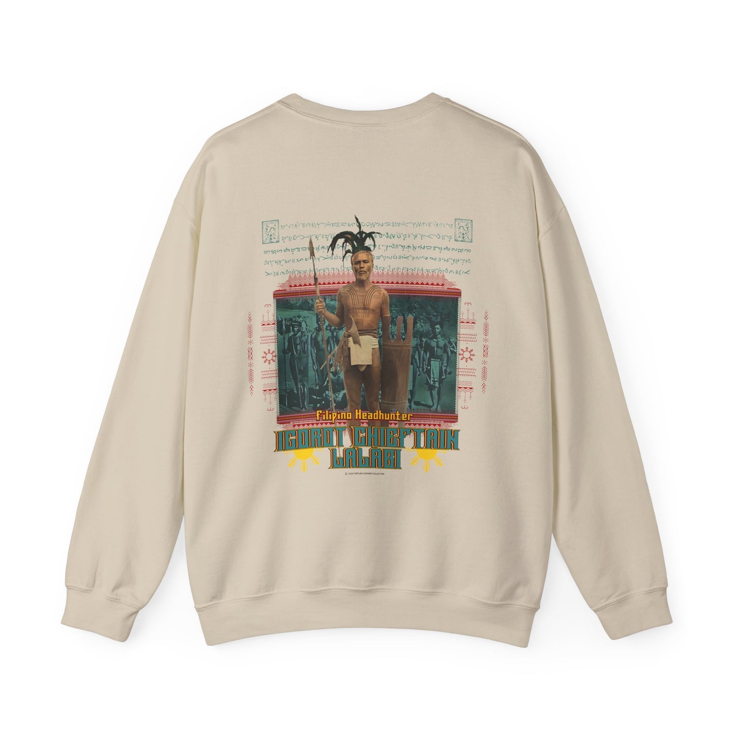 Filipino Strength Filipino Headhunter Igorot Chieftain Lalabi Unisex Heavy Blend™ Crewneck Sweatshirt