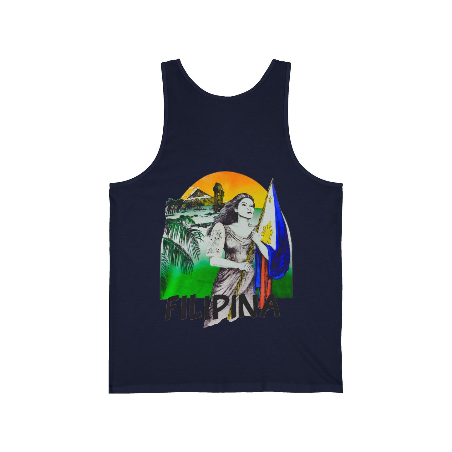 Filipino Strength Filipina Vintage Design 90s New Print Unisex Jersey Tank