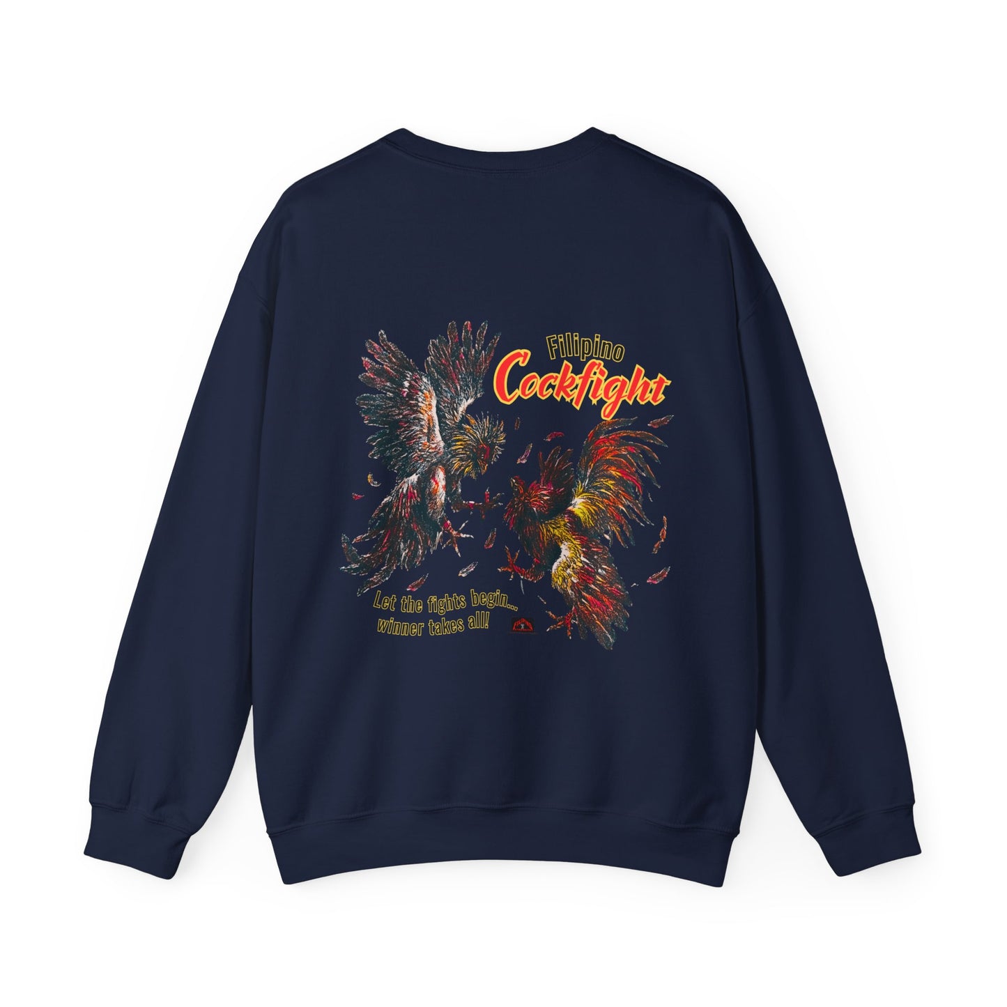 Filipino Strength Filipino Cockfight Vintage Design 90s New Print Unisex Heavy Blend™ Crewneck Sweatshirt