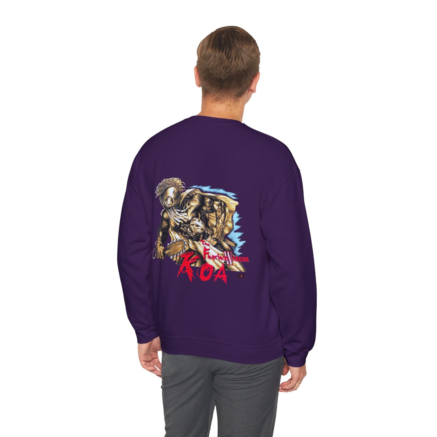 Hawaiian Strength The Fearless Warrior Koa Vintage Design 90s New Print Unisex Heavy Blend™ Crewneck Sweatshirt