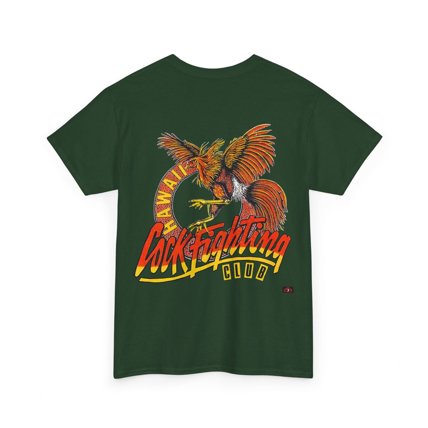 Hawaiian Strength Cockfighting Club Hawaii Vintage Design 90s New Print Unisex Heavy Cotton Tee
