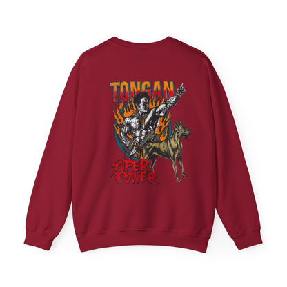 Local Strength Tongan Super Power Vintage 90s Design New Print Unisex Heavy Blend™ Crewneck Sweatshirt