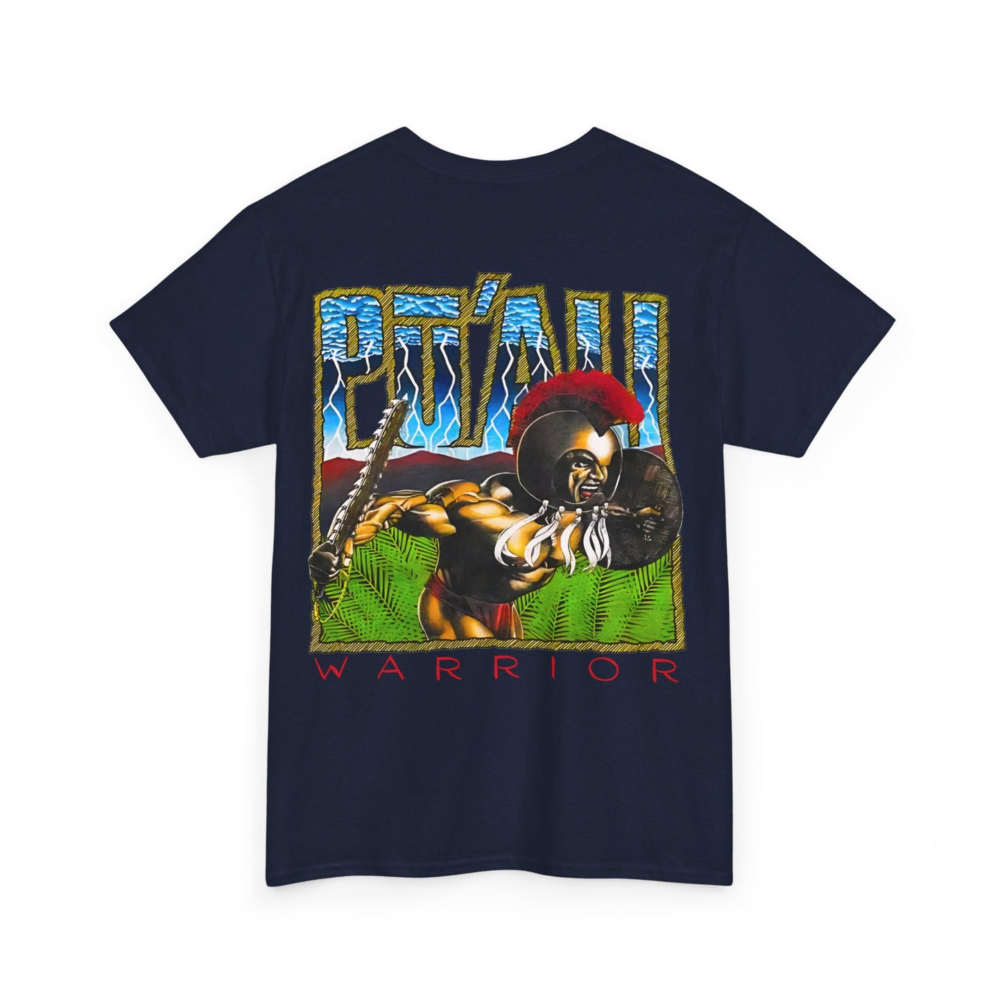 Hawaiian Strength Pu'ali Warrior Vintage Design 90s New Print Unisex Heavy Cotton Tee