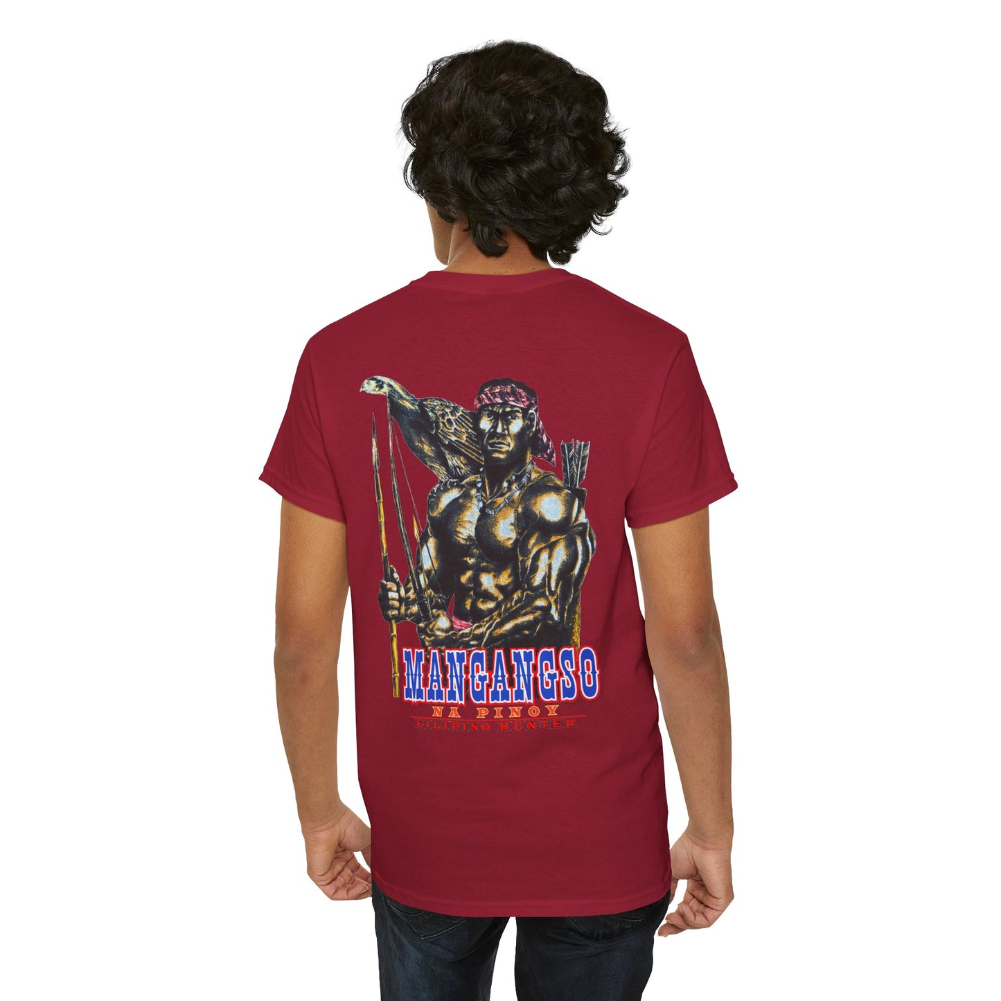 Filipino Strength Mangangso Na Pinoy Filipino Hunter Vintage Design 90s New Print Unisex Heavy Cotton Tee