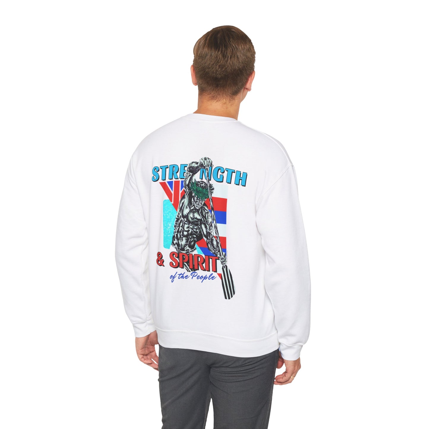 Hawaiian Strength Strength and Spirit of the People Vintage Design 90s New Print Unisex Heavy Blend™ Crewneck Sweatshirt