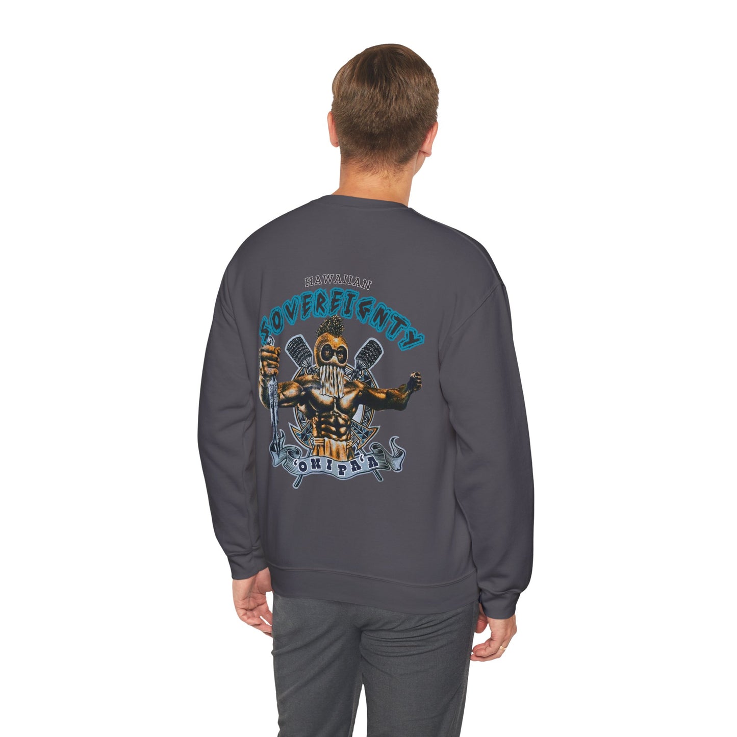 Hawaiian Strength Hawaiian Sovereignty 'Onipa'a Vintage Design 90s New Print Unisex Heavy Blend™ Crewneck Sweatshirt