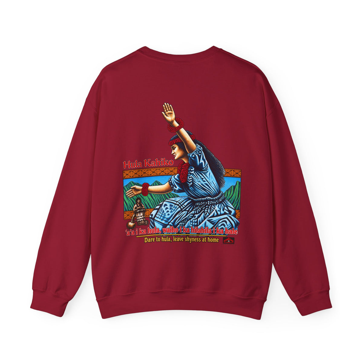 Hawaiian Strength Hula Kahiko Dare to Hula Unisex Heavy Blend™ Crewneck Sweatshirt