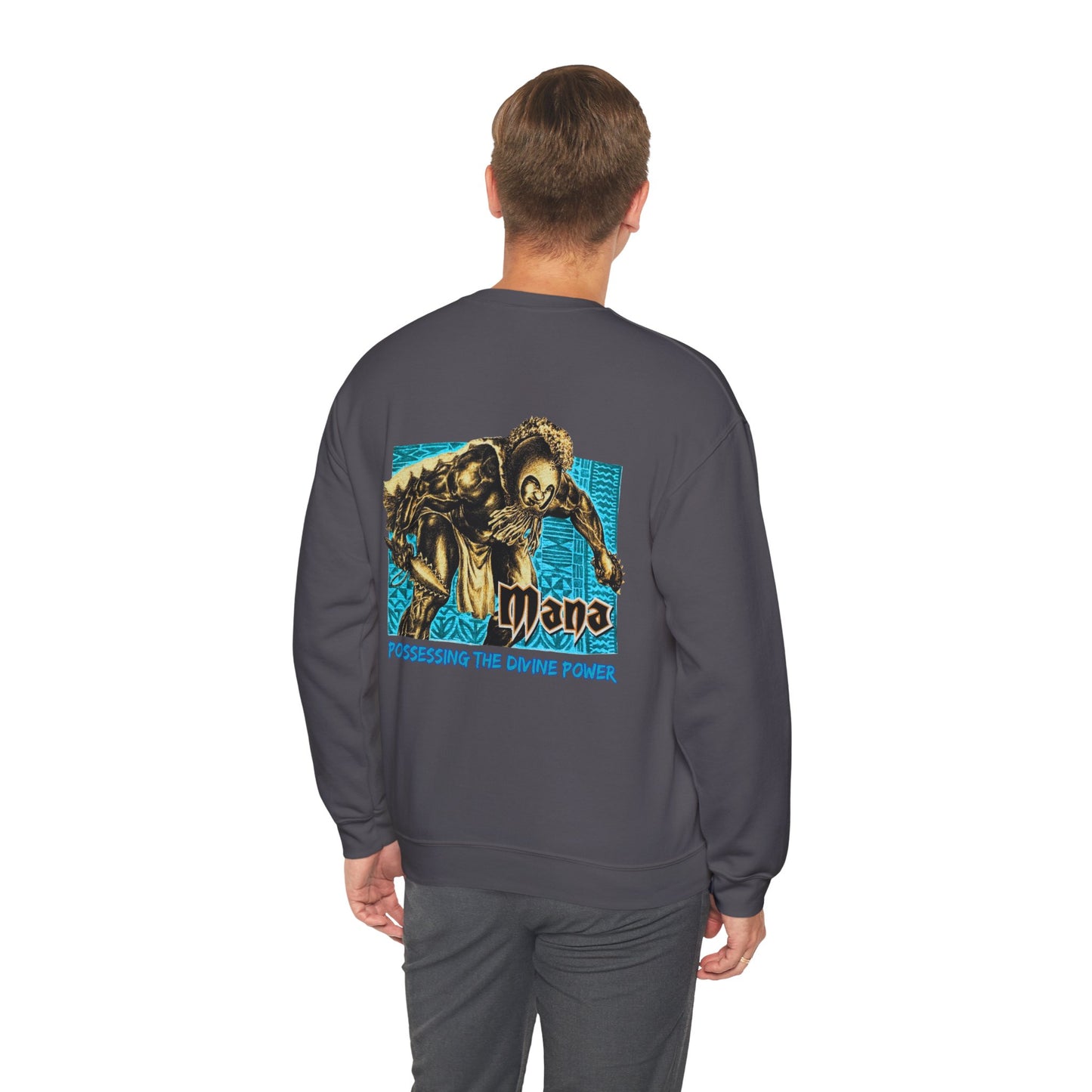 Hawaiian Strength Mana Possessing the Divine Power Vintage Design 90s New Print Unisex Heavy Blend™ Crewneck Sweatshirt