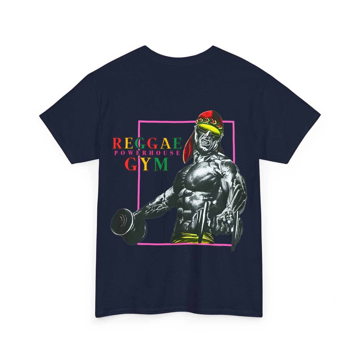 Jawaiian Strength Reggae Powerhouse Gym Vintage Design 90s New Print T-shirt Unisex Heavy Cotton Tee