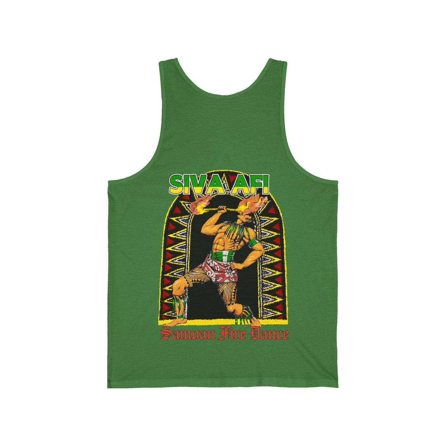 Samoan Strength Siva Afi Samoan Fire Dance Vintage Design 90s New Print Unisex Jersey Tank