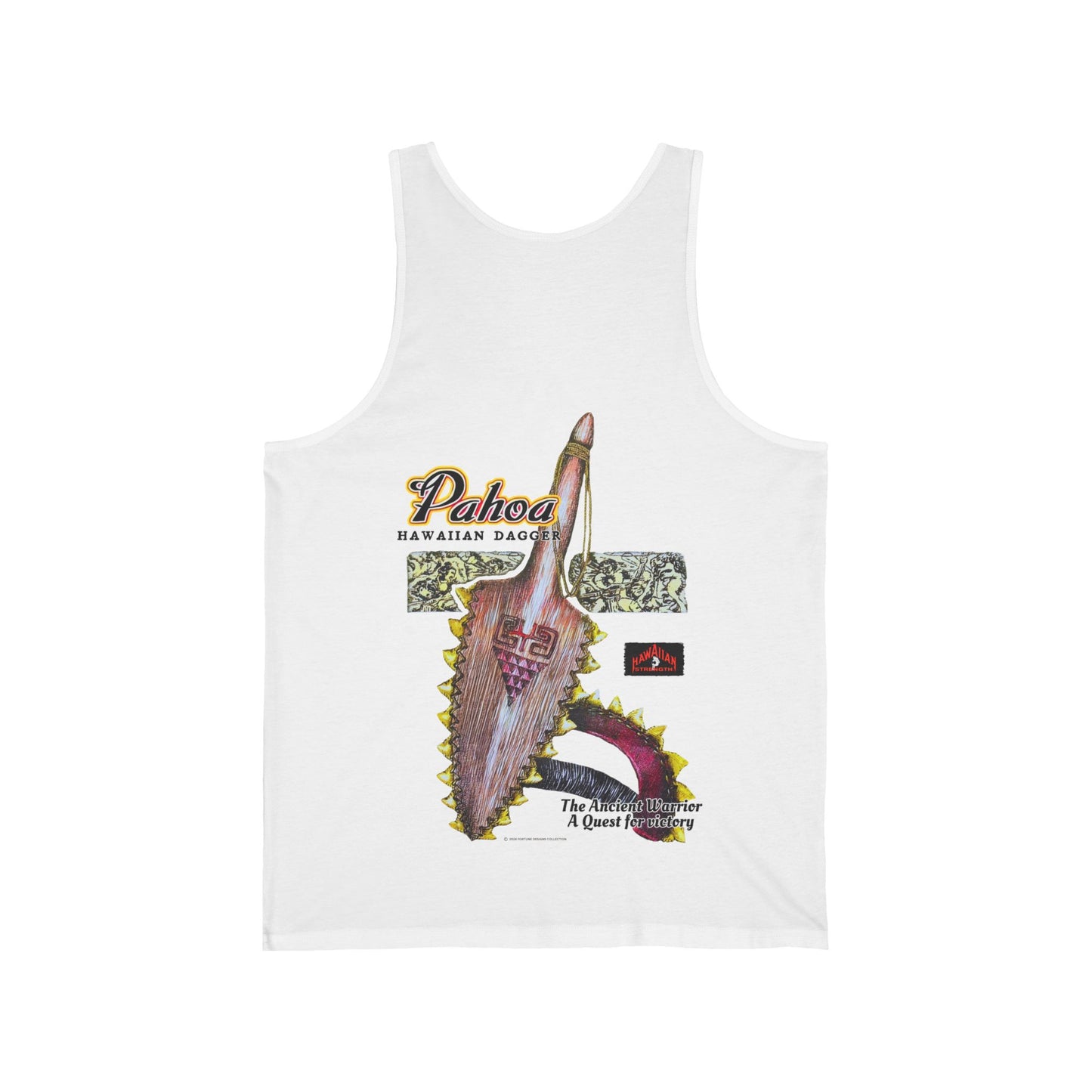 Hawaiian Strength Pahoa Hawaiian Dagger Vintage 90s Design New Print Unisex Jersey Tank