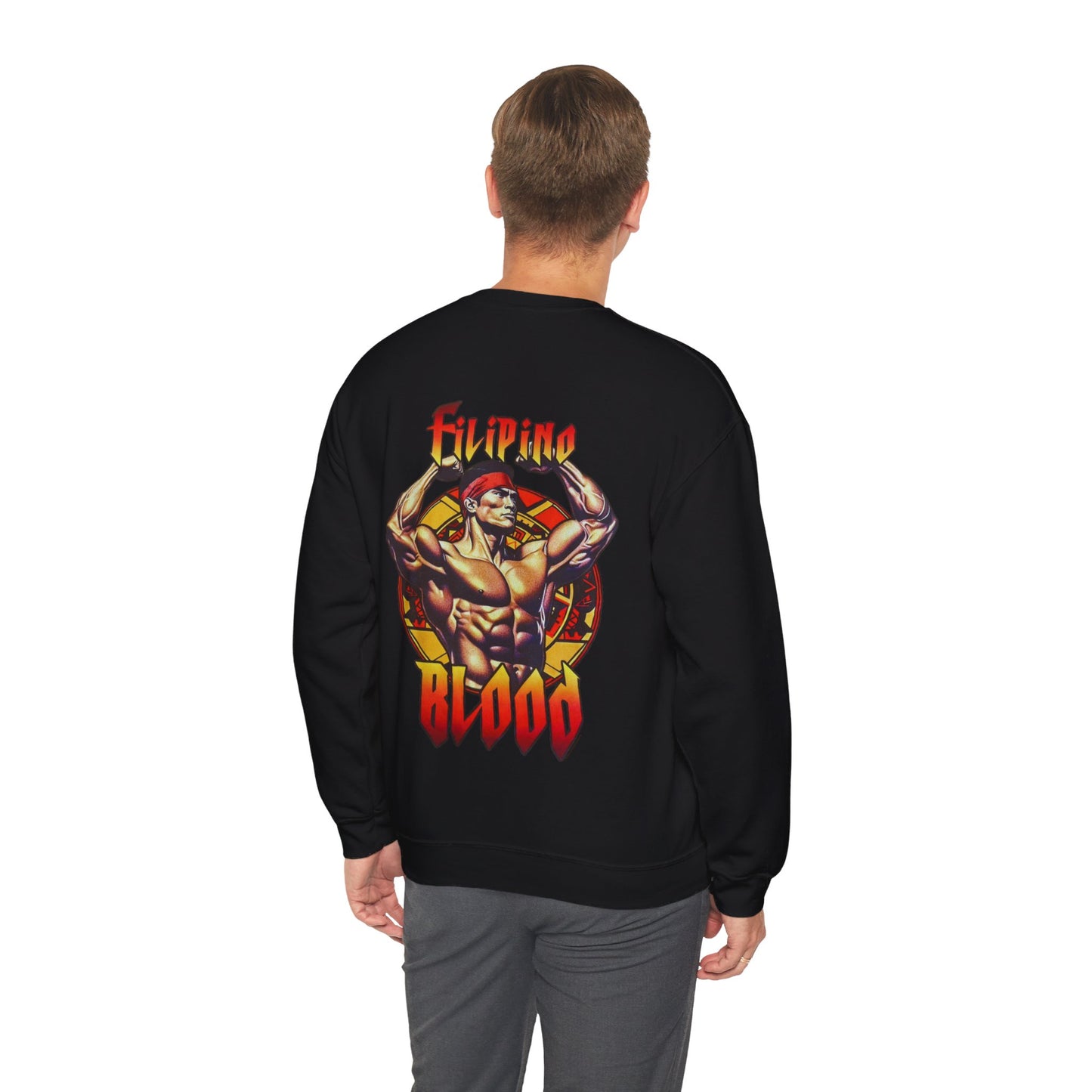 Filipino Strength Filipino Blood Vintage Design 90s New Print Unisex Heavy Blend™ Crewneck Sweatshirt