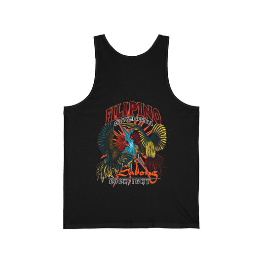 Filipino Strength Sabong Cockfight Unisex Jersey Tank