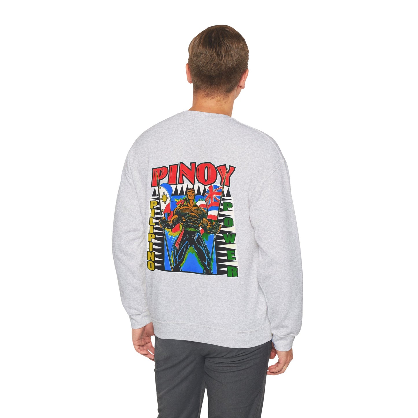 Filipino Strength Pinoy Pilipino Power Vintage Design 90s New Print Unisex Heavy Blend™ Crewneck Sweatshirt