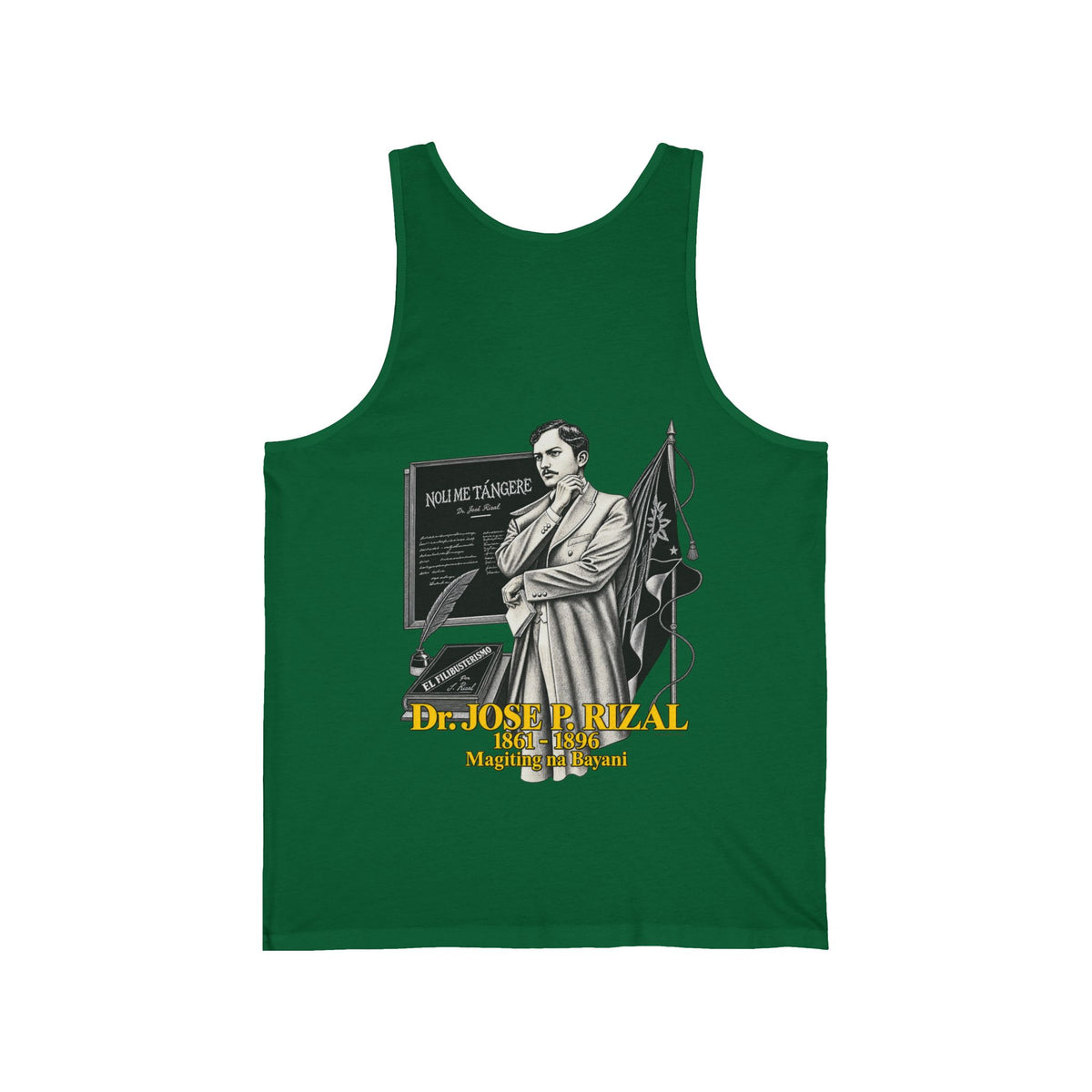 Filipino Strength Dr Jose Rizal Magiting na Bayani Unisex Jersey Tank