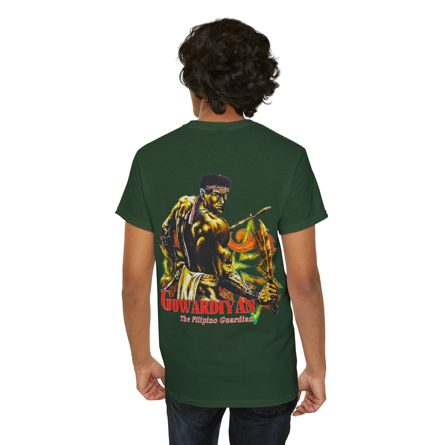 Filipino Strength The Filipino Guardian Guwardiyan Vintage Design 90s New Print T-shirt Unisex Heavy Cotton Tee