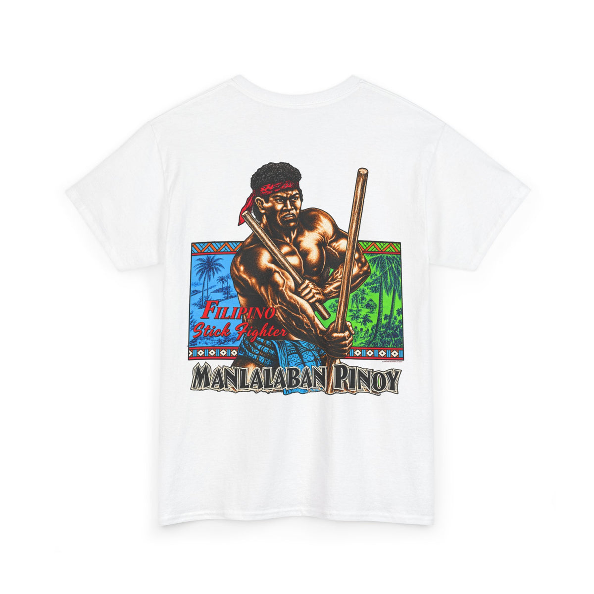 Filipino Strength Manlalaban Pinoy Stick Fighter Unisex Heavy Cotton Tee