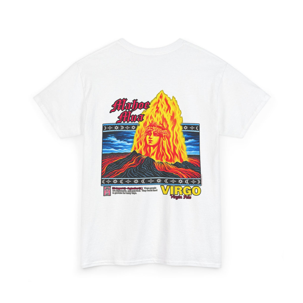 Hawaiian Strength Mahoe Mua Virgo Virgin Pele Unisex Heavy Cotton Tee