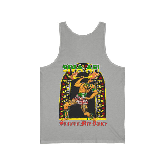 Samoan Strength Siva Afi Samoan Fire Dance Vintage Design 90s New Print Unisex Jersey Tank