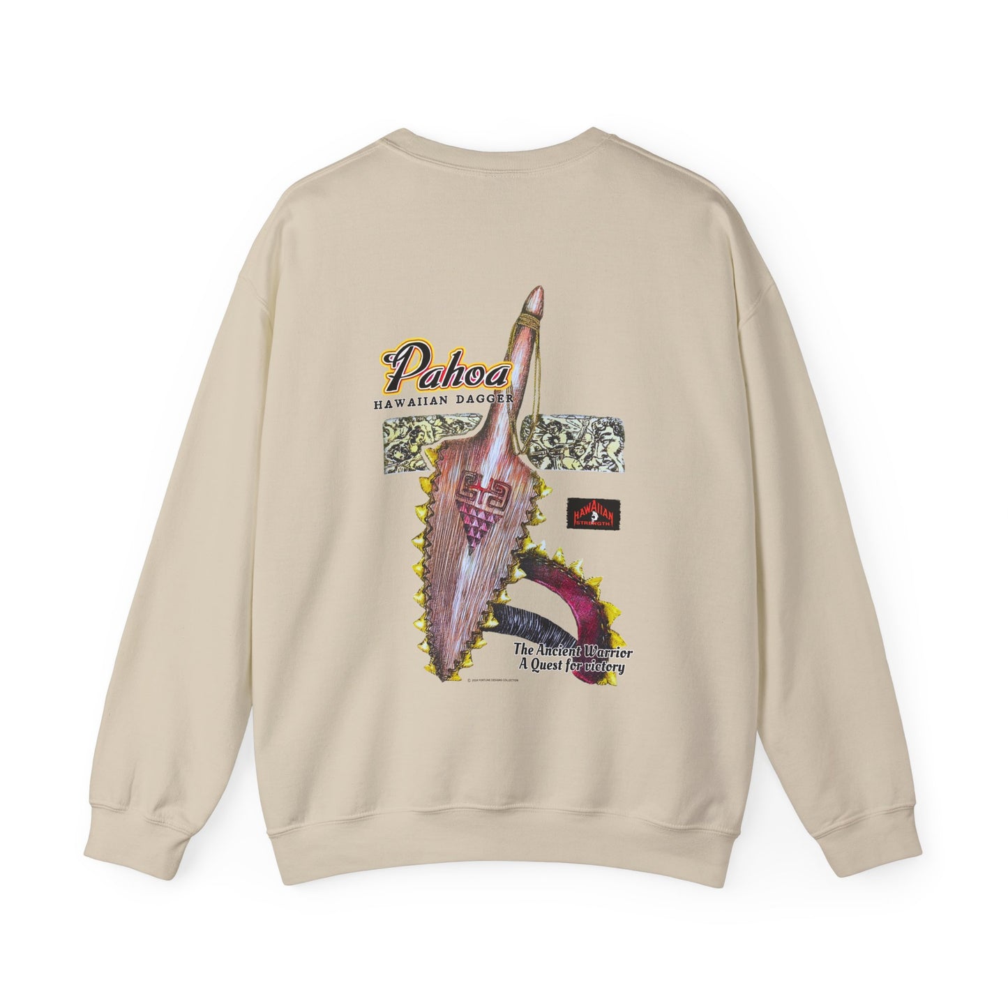 Hawaiian Strength Pahoa Hawaiian Dagger Vintage 90s Design New Unisex Heavy Blend™ Crewneck Sweatshirt