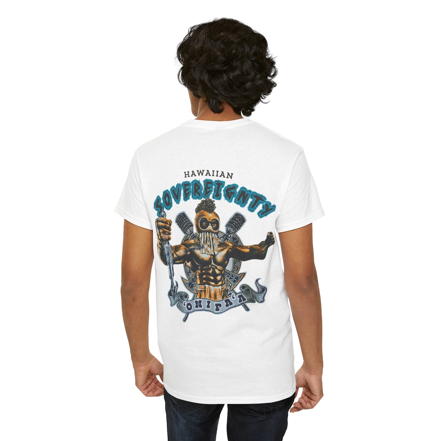 Hawaiian Strength Hawaiian Sovereignty 'Onipa'a Vintage Design 90s New Print T-shirt Unisex Heavy Cotton Tee