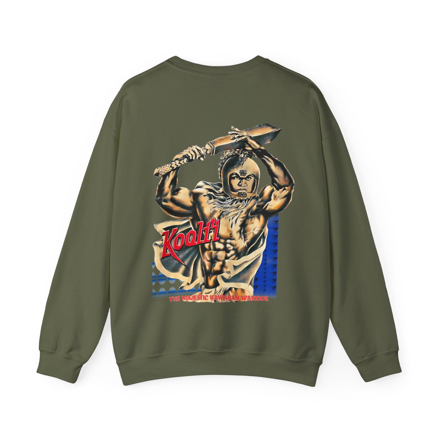 Hawaiian Strength Koali'i The Majestic Hawaiian Warrior Vintage Design 90s New Print Unisex Heavy Blend™ Crewneck Sweatshirt