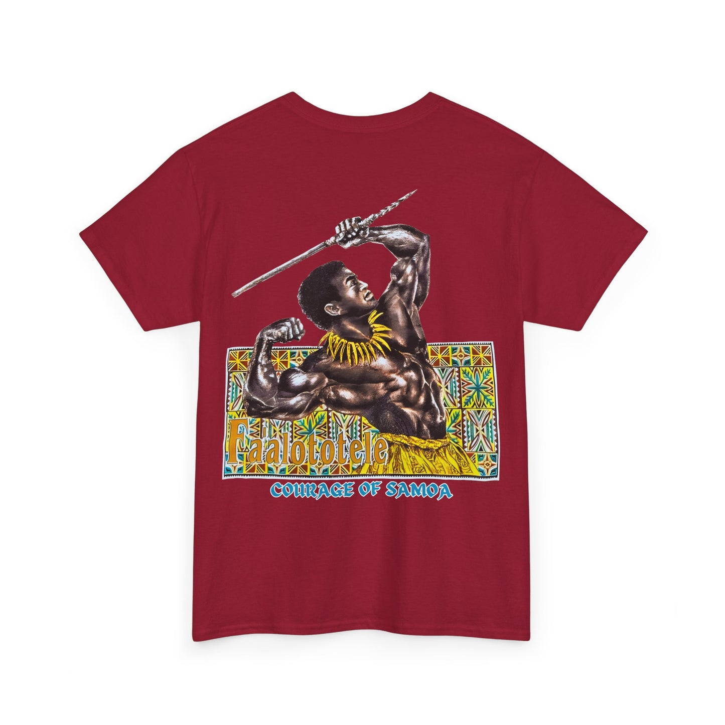 Samoan Strength Faalototele Courage of Samoa Vintage Design 90s New Print Unisex Heavy Cotton Tee